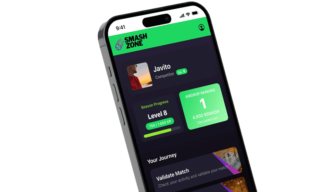 Smashzone — Padel / Web3 built by Help Estudio